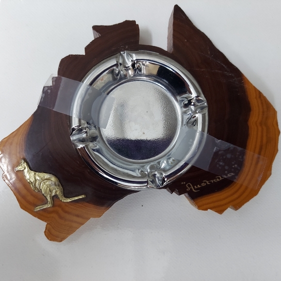 Source Unknown | Accents | Mulga Wood Map Of Australia Ashtray | Poshmark